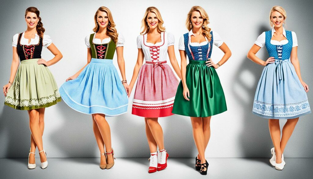 Schuh-Kombinationen für verschiedene Dirndl-Längen